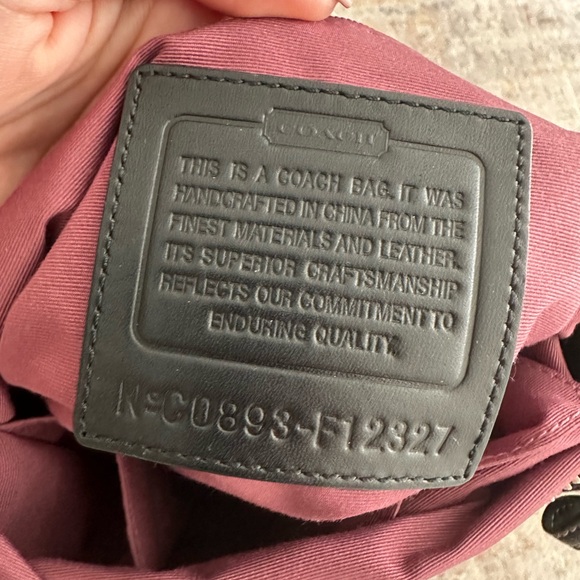 Black and Gray Coach Shoulder Purse - Picture 8 of 8